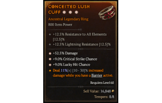 Legendary Ring[*9 Crit | *52.5 DMG | *9 LHC]