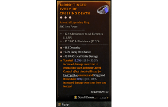 Legendary Ring[*182 DEX | *75 DMG_Crit | *9 LHC]