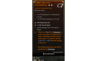 Legendary Ring[*15 ATKSPD | *685 Life | 68 DMG_DoT]