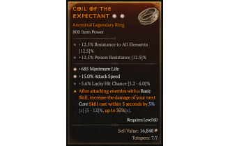 Legendary Ring[*15 ATKSPD | *685 Life | 5.6 LHC]