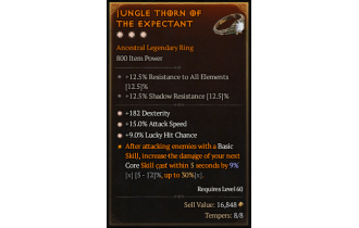 Legendary Ring[*15 ATKSPD | *182 DEX | *9 LHC]