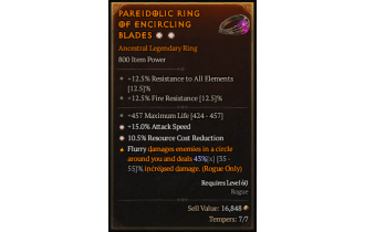 Legendary Ring[*15 ATKSPD | *10.5 RCR | 457 Life]