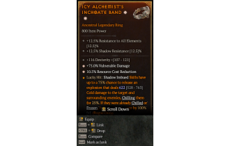 Legendary Ring[*75 DMG_Vulnerable | *10.5 RCR | 116 DEX]