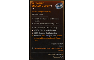 Legendary Ring[*75 DMG_Crit | *10.5 RCR | 457 Life]