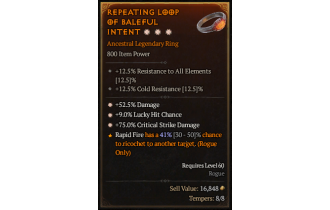 Legendary Ring[*75 DMG_Crit | *52.5 DMG | *9 LHC]