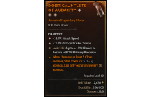 Legendary Gloves[*12 Crit | *15 ATKSPD | *68.7 LH:Res]