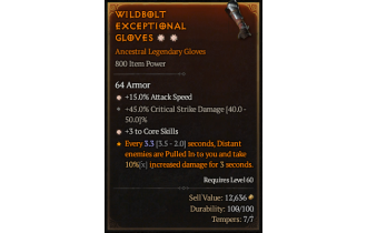 Legendary Gloves[*3 CoreSkills | *15 ATKSPD | 45 DMG_Crit]