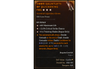 Legendary Gloves[TwistingBlades | *4 TwistingBlades | *12 Crit | *685 Life]