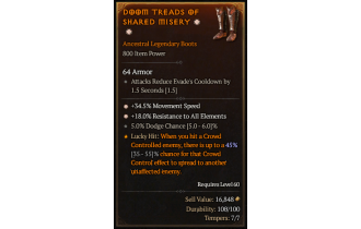 Legendary Boots[*34.5 MS | *18 ResistAll]