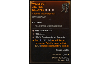 Legendary Boots[*18 ResistAll | *352 Armor | *685 Life]