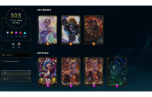 Unranked -  303 Skins, 163 Champs [3x Ultimate Skins, 47978 BE, 215 LVL, 954 RP and MORE!]