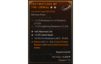 Legendary Ring[*15 ATKSPD | *685 Life | 43 FR]