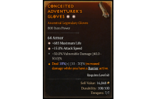 Legendary Gloves[*15 ATKSPD | *685 Life | 50 DMG_Vulnerable]