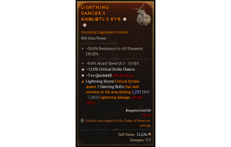 Legendary Amulet[Druid | *3 QS | *12 Crit | 8.8 ATKSPD]