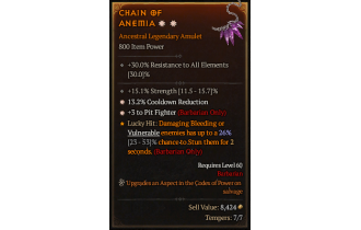 Legendary Amulet[Barbarian | *3 PitFighter | *13.2 CDR | 15.1% STR]