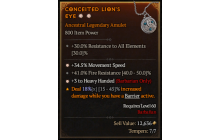 Legendary Amulet[Barbarian | *3 HeavyHanded | *34.5 MS | 41 FR]