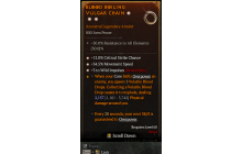 Legendary Amulet[Druid | *3 WildImpulses | *34.5 MS | *12 Crit]