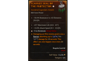 Legendary Amulet[Druid | *3 Envenom | 10 ATKSPD]