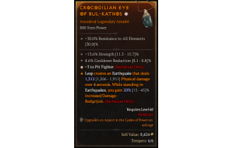 Legendary Amulet[Barbarian | *3 PitFighter | 8.6 CDR | 13.6% STR]