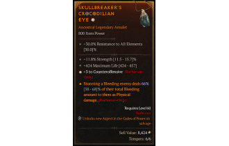 Legendary Amulet[Barbarian | *3 Counteroffensive | 11.8% STR]