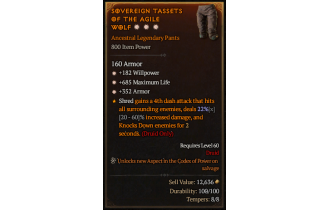 Legendary Pants[*352 Armor | *182 WP | *685 Life]