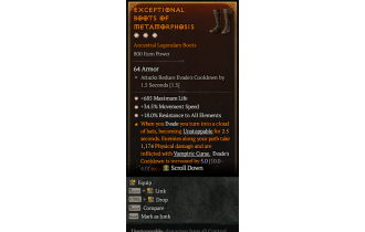 Legendary Boots[*34.5 MS | *18 ResistAll | *685 Life]