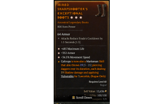 Legendary Boots[*34.5 MS | *352 Armor | *685 Life]