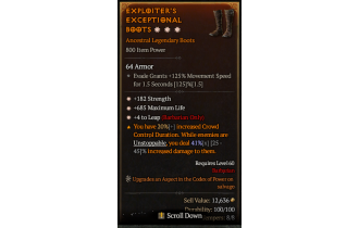 Legendary Boots[Barbarian | *4 Leap | *182 STR | *685 Life]