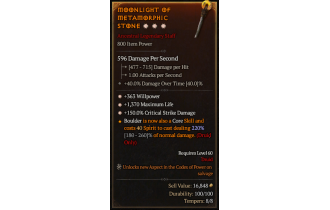 Legendary Staff[*150 DMG_Crit | *363 WP | *1370 Life]