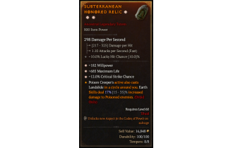 Legendary Totem[*12 Crit | *182 WP | *685 Life]