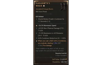 Rakanoth's Wake[*DMG 1761 | *34.5 MS | 8.8 CDR | 31 ResistAll | 69 DMG_NonPhys]