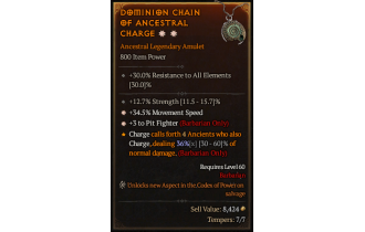 Legendary Amulet[Barbarian | *3 PitFighter | *34.5 MS | 12.7% STR]