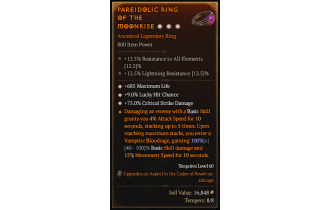 Legendary Ring[*685 Life | *75 DMG_Crit | *9 LHC]