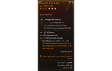 Legendary One-Handed Mace[*75 DMG_Vulnerable | *182 WP | *685 Life]