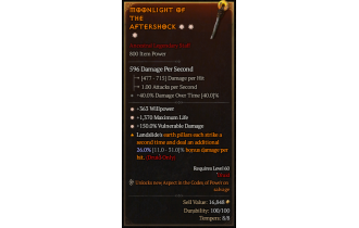 Legendary Staff[*150 DMG_Vulnerable | *363 WP | *1370 Life]