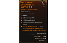 Legendary Gloves[*15 ATKSPD | *685 Life | 49 DMG_Vulnerable]