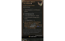 Banished Lord's Talisman[*DMG 60 | *15 %Life | 2 CoreSkills | 8.3 ATKSPD | 61 DMG_Overpower]