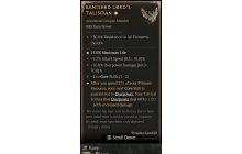 Banished Lord's Talisman[*DMG 60 | *15 %Life | 2 CoreSkills | 9.3 ATKSPD | 70 DMG_Overpower]