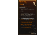 Legendary Amulet[Rogue | *3 WeaponMastery | 43.8 LH:Vulnerable | 15.1% DEX]