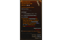 Legendary Gloves[Sever | *4 Sever | *12 Crit | 117 INT]