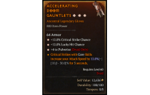 Legendary Gloves[Pulverize | *4 Pulverize | *12 Crit | *12 LHC]