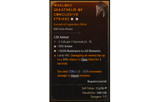 Legendary Helm[*18 ResistAll | *352 Armor]