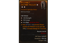 Legendary Pants[Barbarian | *4 Bash | *352 Armor | *182 STR]