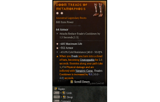 Legendary Boots[*352 Armor | *685 Life]