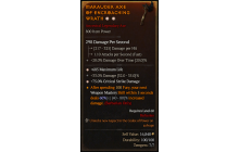 Legendary One-Handed Axe[*75 DMG_Crit | *685 Life | 33 DMG]