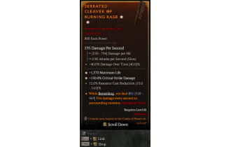 Legendary Two-Handed Axe[*150 DMG_Crit | *1370 Life | 12 RCR]