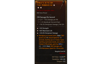 Legendary One-Handed Mace[*105 DMG_Overpower | *182 STR | *685 Life]