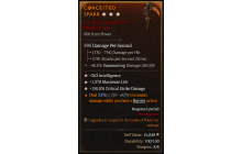 Legendary Two-Handed Scythe[*150 DMG_Crit | *363 INT | *1370 Life]