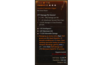 Legendary Dagger[*75 DMG_Vulnerable | *182 INT | *685 Life]