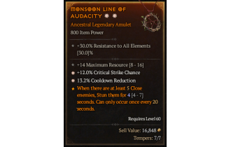 Legendary Amulet[*13.2 CDR | *12 Crit | 14 MR]